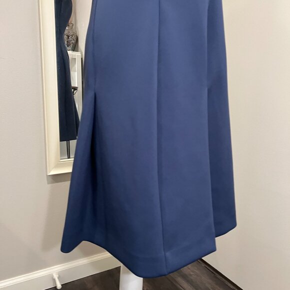 NWT Ted Baker Dark Navy Plain Neoprene Fit & Flare Skater Dress, Size 3 (US 8) - Picture 9 of 16